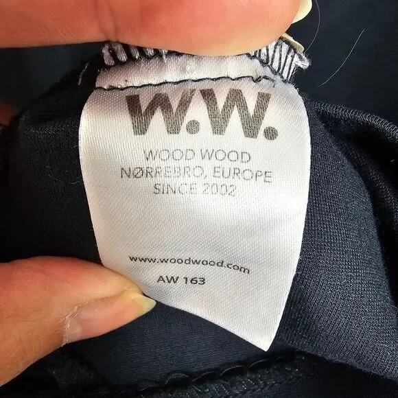 Wood Wood Half Zip Sweater in Navy Blue - Size 34